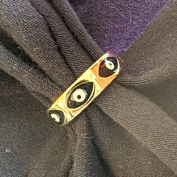 Adjustable Evil Eye Ring - Picture 4 of 7